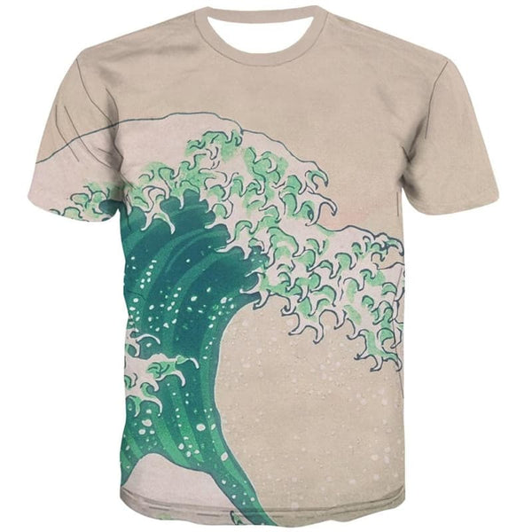 
Waves T shirt Men Sail Tshirt Printed Ocean T-shirts 3d Harajuku Funny T shirts
                