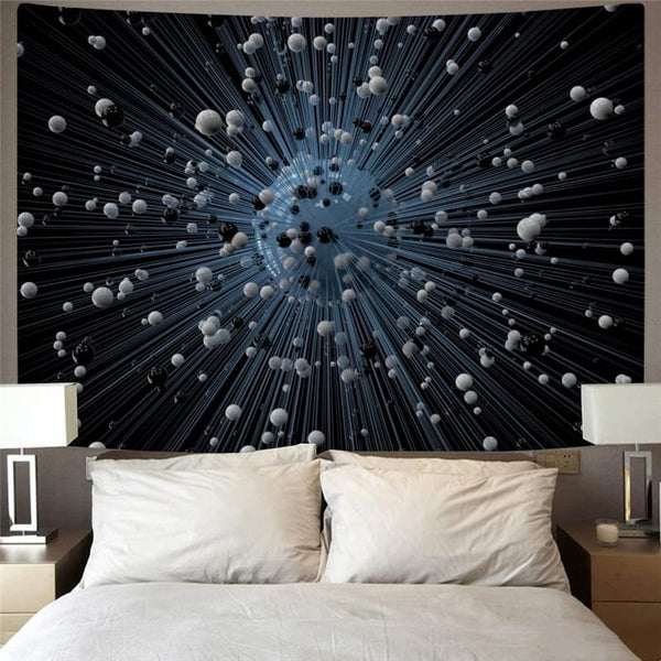 
Geometric Tapiz Psychedelic Home Tapestrys Vortex Rug Wall Black And White Tapestries Ball Tenture Mandala
                