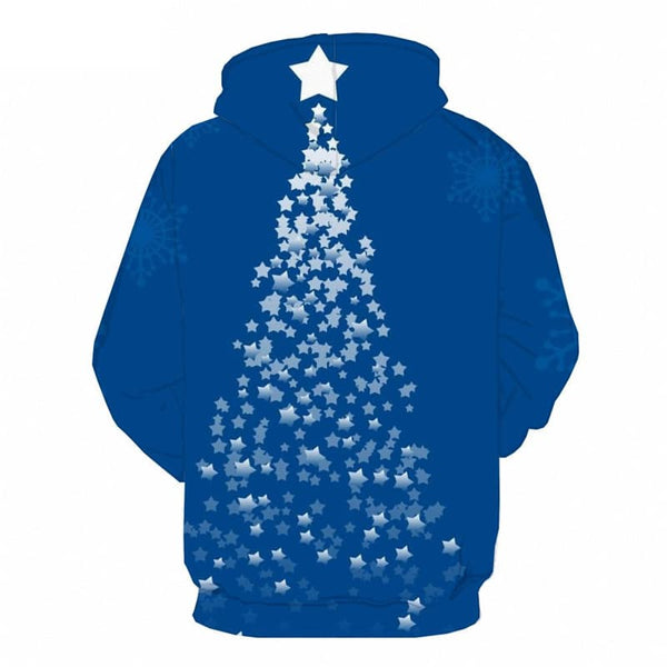 
Christmas Sweatshirts men Christmas Tree Hoodie Print Blue 3d Printed New Year Hoody Anime
                