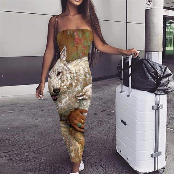 Indios Dress Women Wolf Party Animal Sundress Lovely Vestido Sexy - KYKU