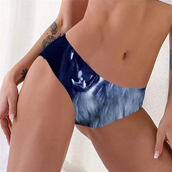 Lion Briefs Women Animal Knickers Anime Sexy Harajuku Pantys Ferocious Lingerie Female - KYKU
