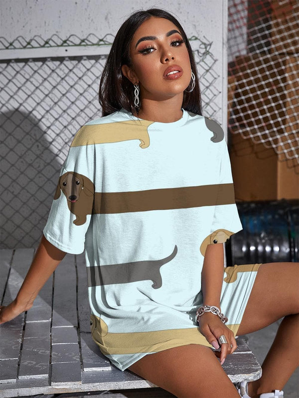 
Dog T Shirt Women Animal Summer Funny Tshirt Printed Lovely Punk Rock
                