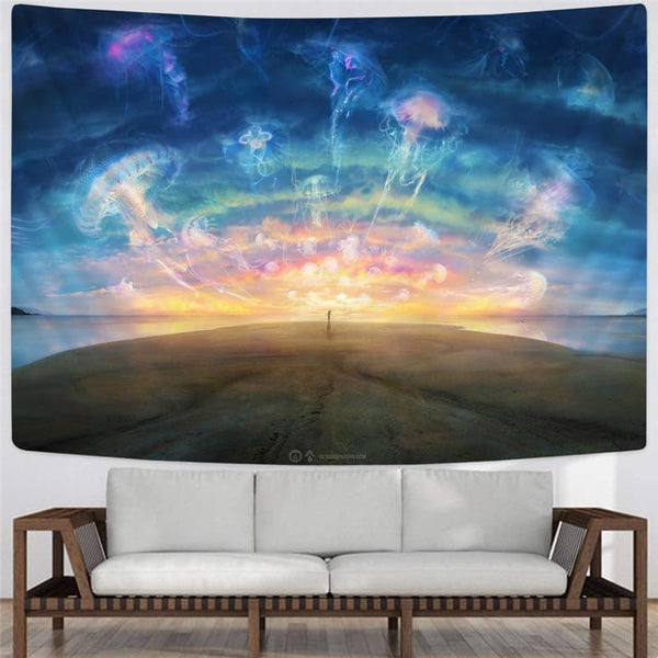
Jellyfish Tapiz Character Tenture Mandala Psychedelic Wall Tapestry Galaxy Home Tapestrys Nebula Rug Wall
                