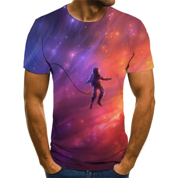
Astronaut T shirt Men Galaxy Tshirts Casual Universe Shirt Print Dizziness Tshirt Printed
                