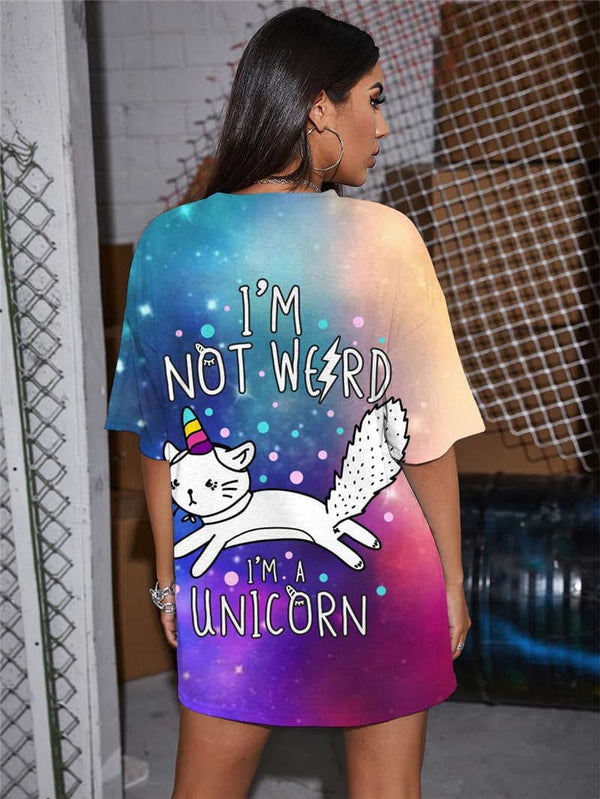 
Unicorn T-shirt Women Animal Funny T shirts Galaxy Tshirt Printed Colorful Summer
                