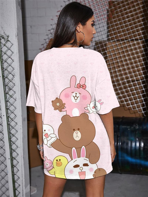 
Rabbit T-shirt Women Animal Summer Lovely Funny T shirts Home Tshirt Printed
                