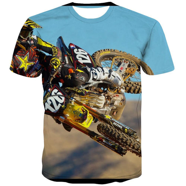Motocross T shirts Men motorcycle Tshirt Anime Offroad Tshirts Cool Short Sleeve - KYKU