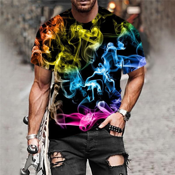 
Smoke Cloud T shirt Men Colorful Shirt Print Harajuku Funny T shirts Art Tshirt Printed
                