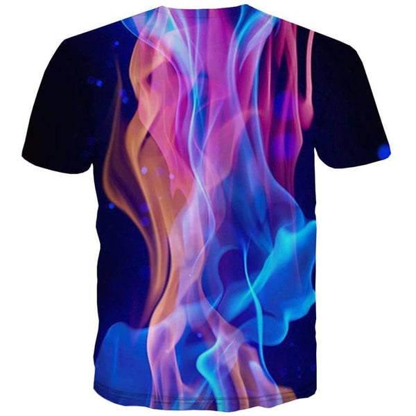 
Flame T shirt Men Smoke Shirt Print Colorful Tshirt Printed Harajuku Tshirts Casual
                