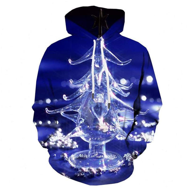 Christmas Sweatshirts men Christmas Tree Hooded Casual Party Hoody Anime - KYKU