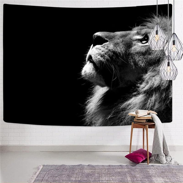 
Lion Tapestry Animal Rug Wall Anime Wall Tapestry Black Home Tapestrys Harajuku Tenture Mandala
                