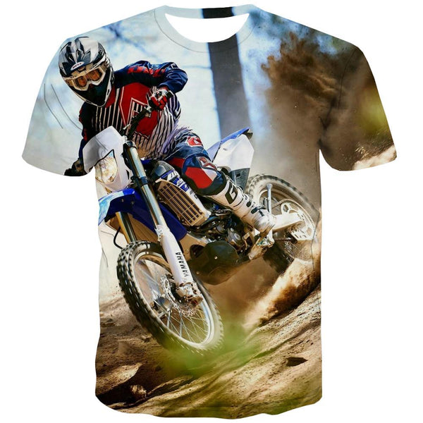 Motocross T-shirt Men motorcycle Tshirts Novelty Offroad Tshirt Printed - KYKU
