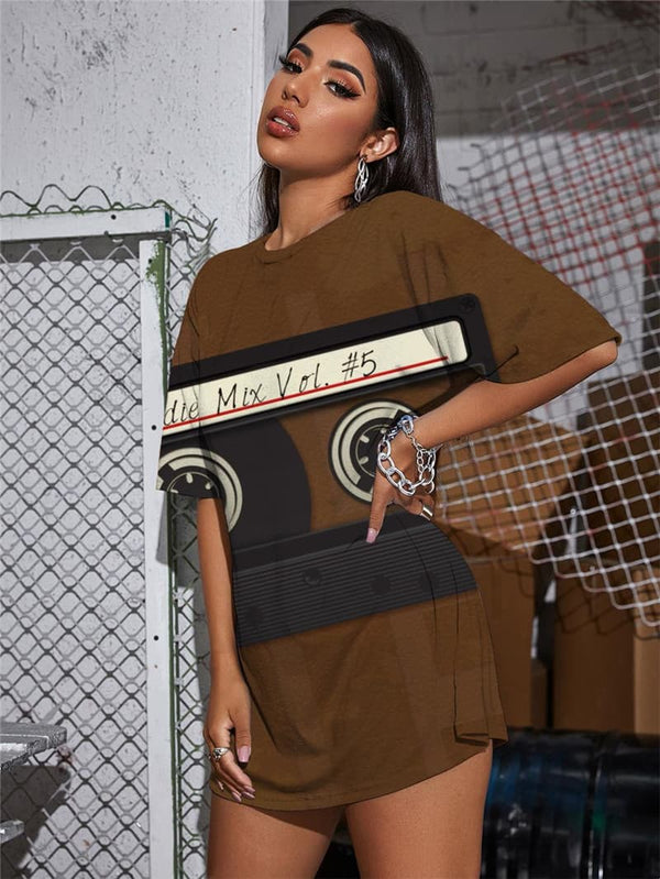 
Music T-shirt Women Party Punk Rock Rock Funny T shirts Retro Shirt Print
                