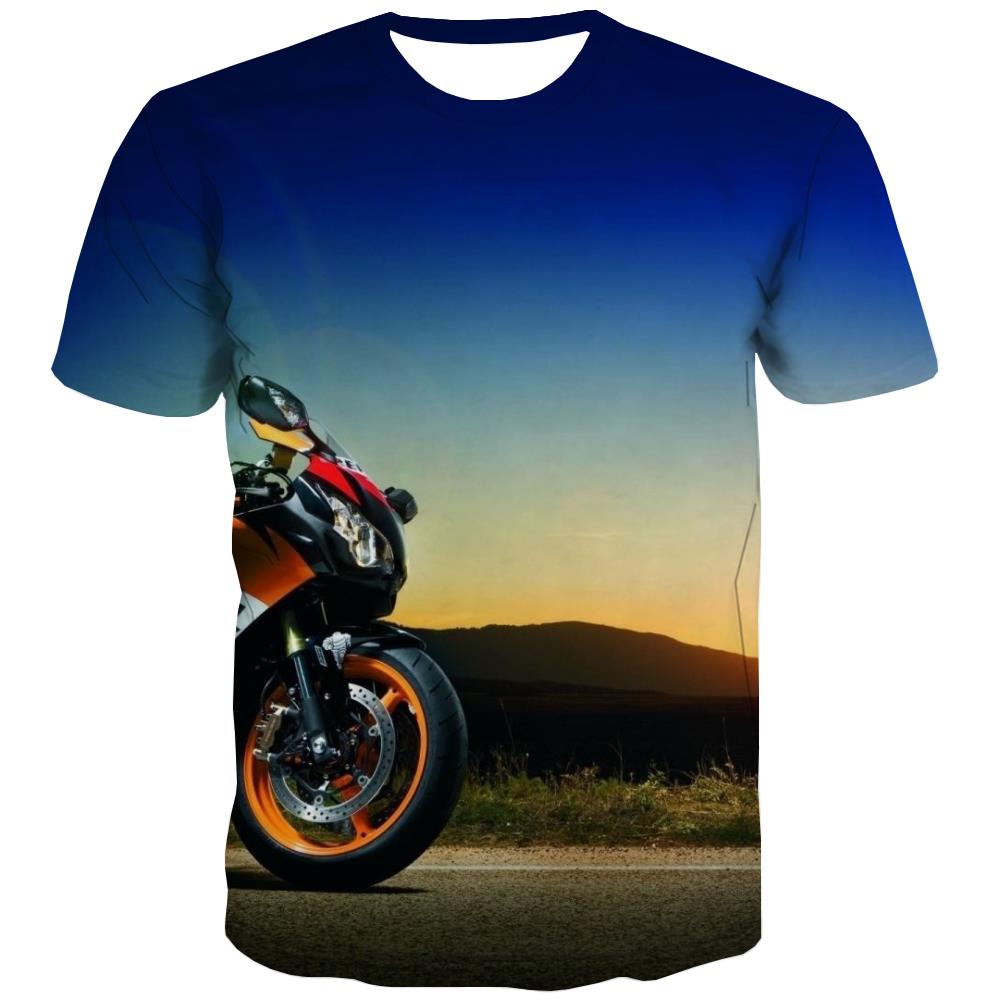 Bicycle T-shirt Men Metal Tshirts Novelty City Tshirts Casual Psychedelic Tshirt Printed
