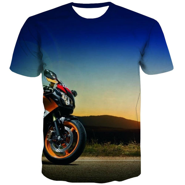 Bicycle T-shirt Men Metal Tshirts Novelty City Tshirts Casual Psychedelic Tshirt Printed