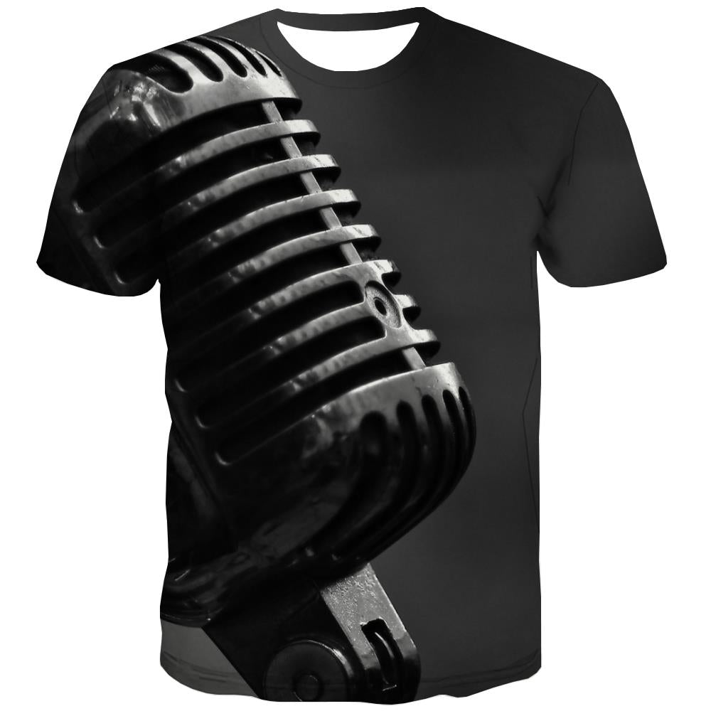 Music T shirts Men Instrument Shirt Print Retro T-shirts Graphic Electronic Tshirt Printed