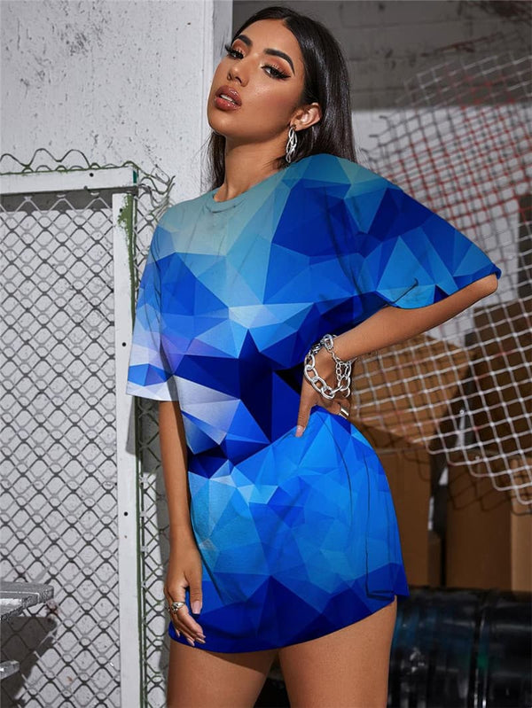 
Abstract T Shirt Women Cube Gothic Psychedelic T-shirts 3d Novel Shirt Print
                