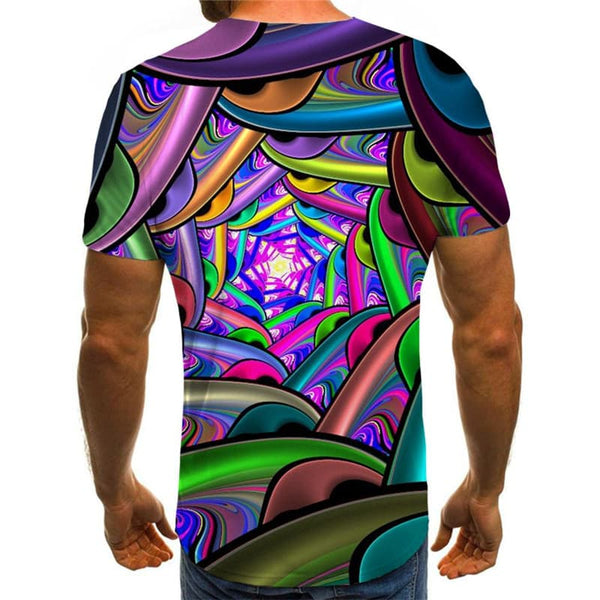 
Dizziness T shirt Men Abstract T-shirts 3d Gradient Shirt Print Colorful Tshirt Printed
                