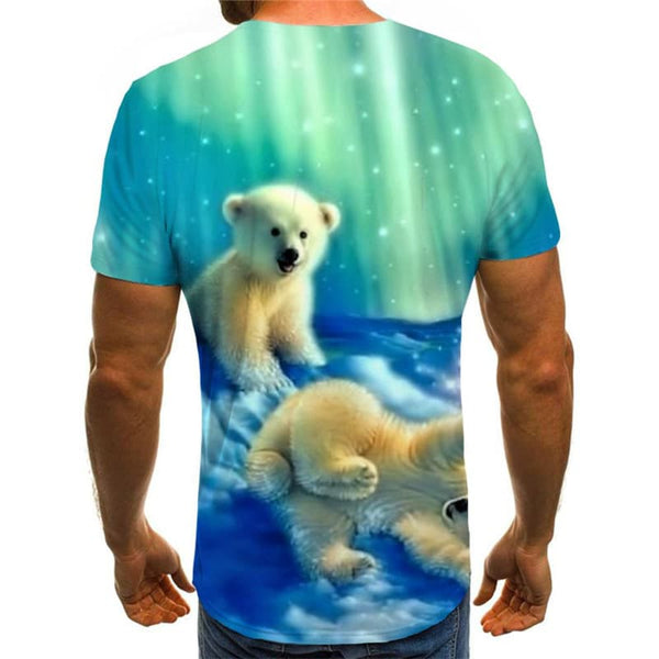 
Bear T shirt Men Animal Funny T shirts Galaxy Shirt Print Hip Hop Tshirts Casual
                