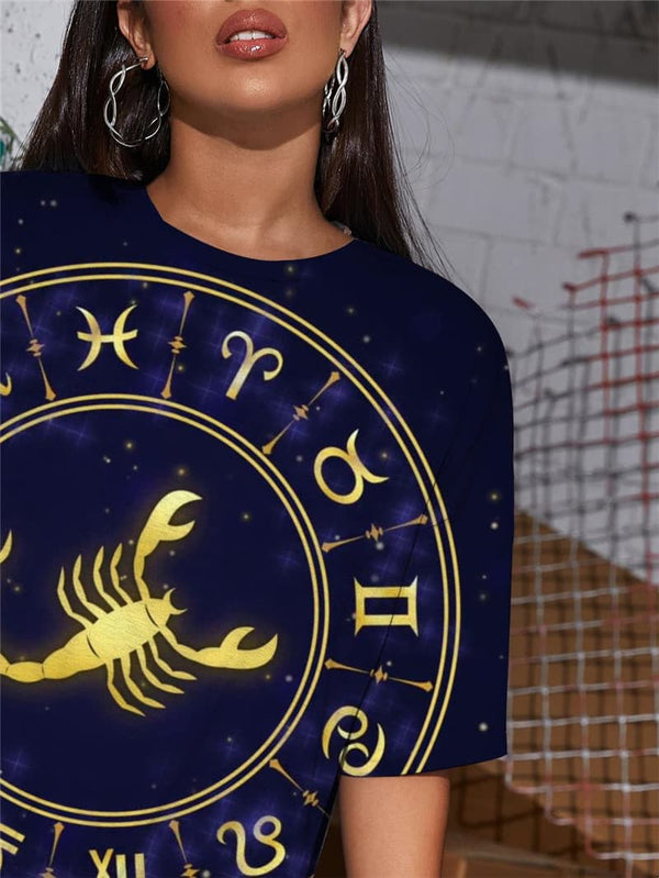
Scorpio T-shirt Women Galaxy T-shirts 3d Animal Shirt Print Character Tshirt Printed
                