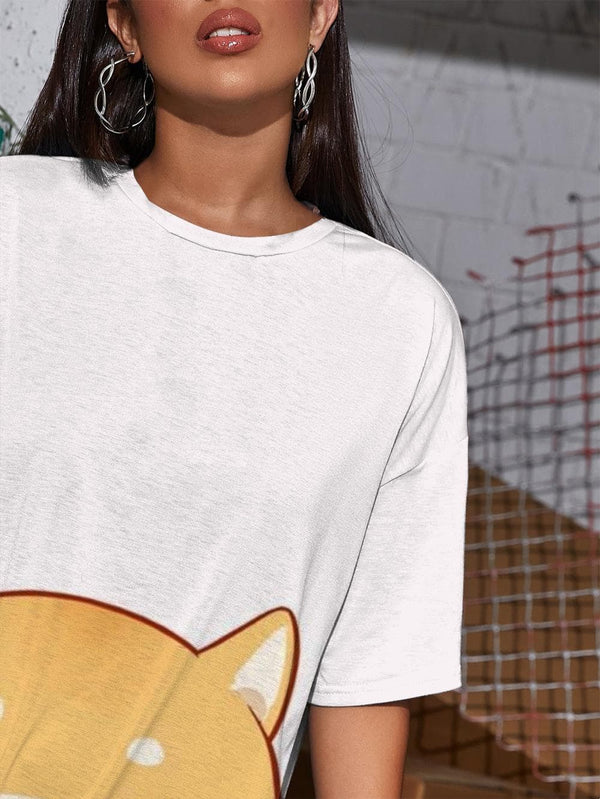 
Dog T Shirt Women Lovely Tshirt Printed Animal Shirt Print Kawaii Funny T shirts
                