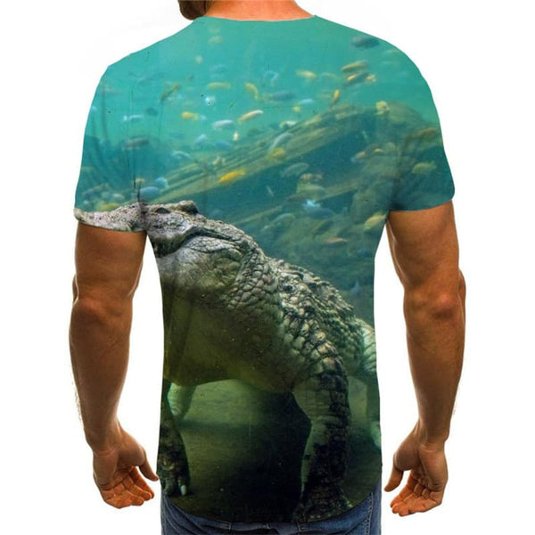
Crocodile T-shirt Men Animal Tshirts Casual Eye Anime Clothes Harajuku Tshirt Printed
                