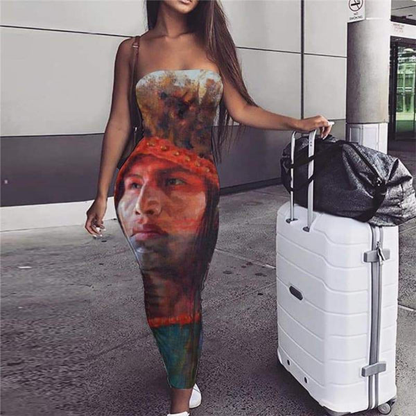 Indios Dress Women Graffiti sleeveless Art Vestido Sexy Colorful 3d Print - KYKU