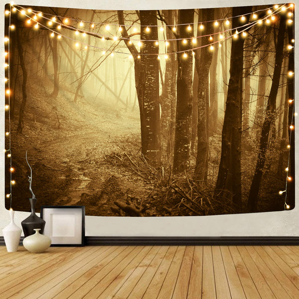 Higurashi Tapiz forest Wall Tapestry yellow Tenture Mandala Wall Hanging