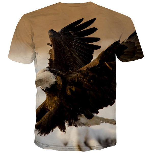 
USA T shirts Men Animal Shirt Print Raptor T-shirts Graphic Fly Tshirt Anime Eagle Tshirts Cool
                