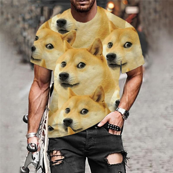 
Dog T shirt Men Animal Anime Clothes Lovely Funny T shirts Home Shirt Print
                
