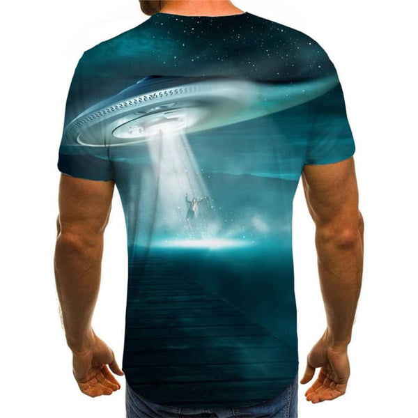 
Ufo T-shirt Men Galaxy Anime Clothes Space Funny T shirts Universe Shirt Print
                