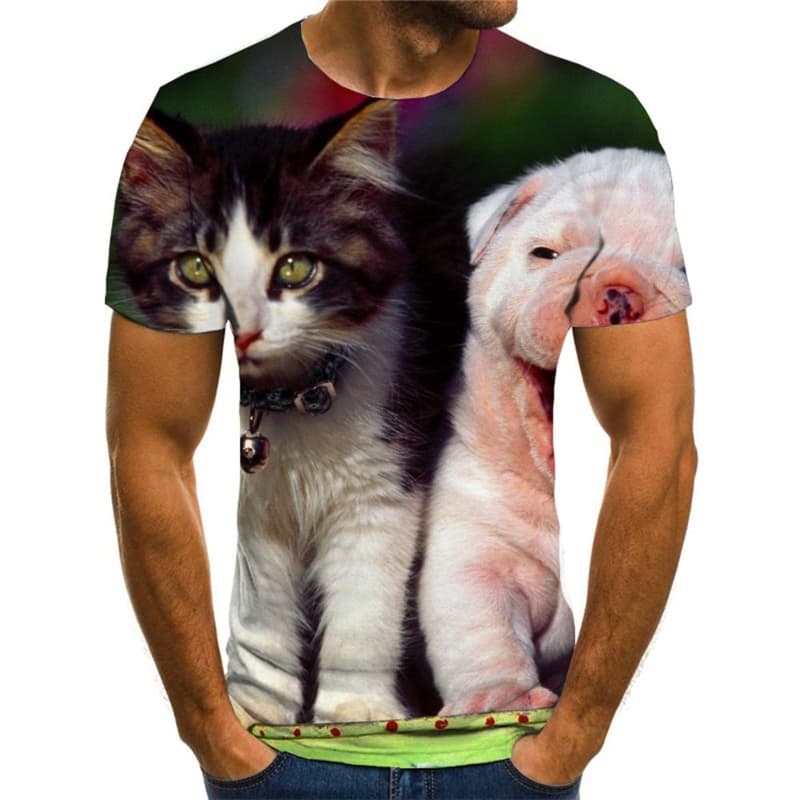 Animal T-shirt Men Hip Hop Shirt Print Christmas T-shirts 3d Harajuku Tshirts Novelty