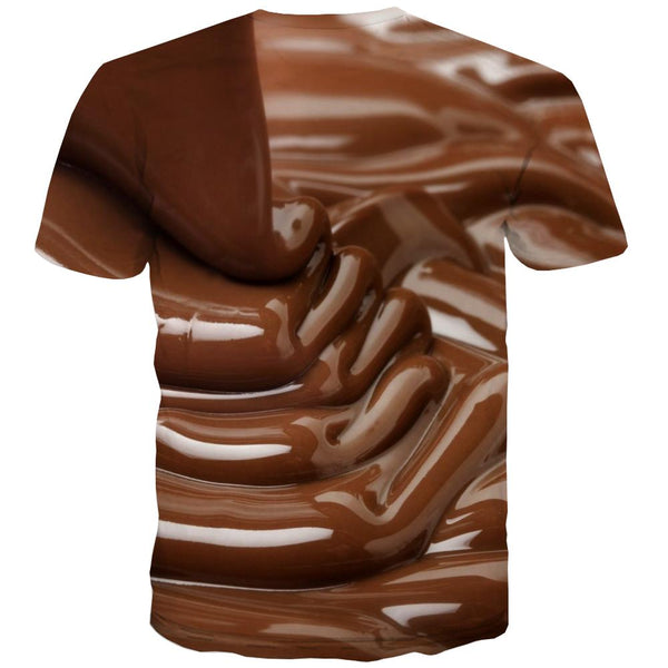 
Chocolate T shirts Men Brown Tshirt Anime Delicious Tshirts Cool Bitter Tshirts Casual
                