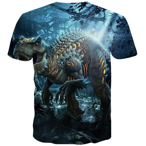 
Dinosaur T shirts Men Animal Shirt Print Skeleton Tshirts Casual Metal T-shirts Graphic Forest Tshirts Cool - KYKU
                