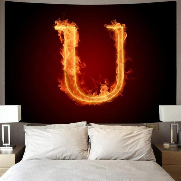 
Flame Tapiz Letter Rug Wall Novel Home Tapestrys Decor Mandala Hippie Printed
                