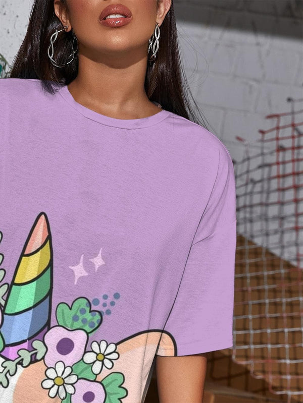 
Dog T Shirt Women Flower Funny T shirts Rainbow T-shirts 3d Animal Tshirt Printed
                