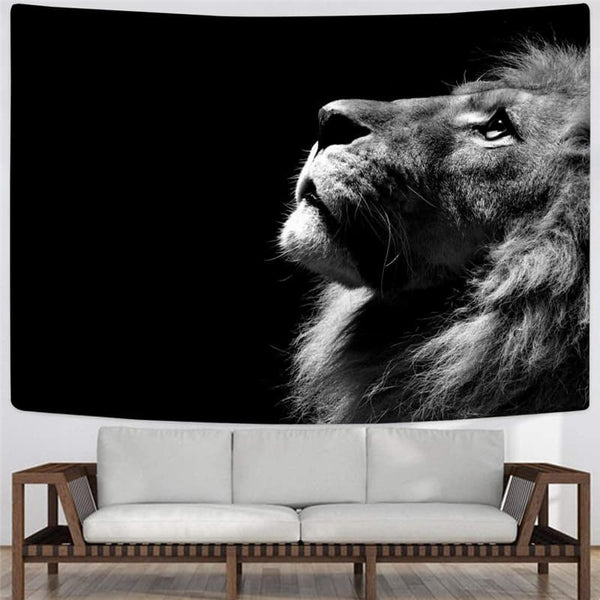 
Lion Tapestry Animal Rug Wall Anime Wall Tapestry Black Home Tapestrys Harajuku Tenture Mandala
                