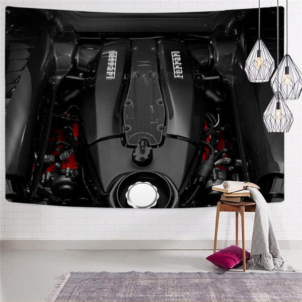
Metal Tapiz Engine Wall Tapestry Gear Tenture Mandala Engine Tapestries Punk Home Tapestrys
                