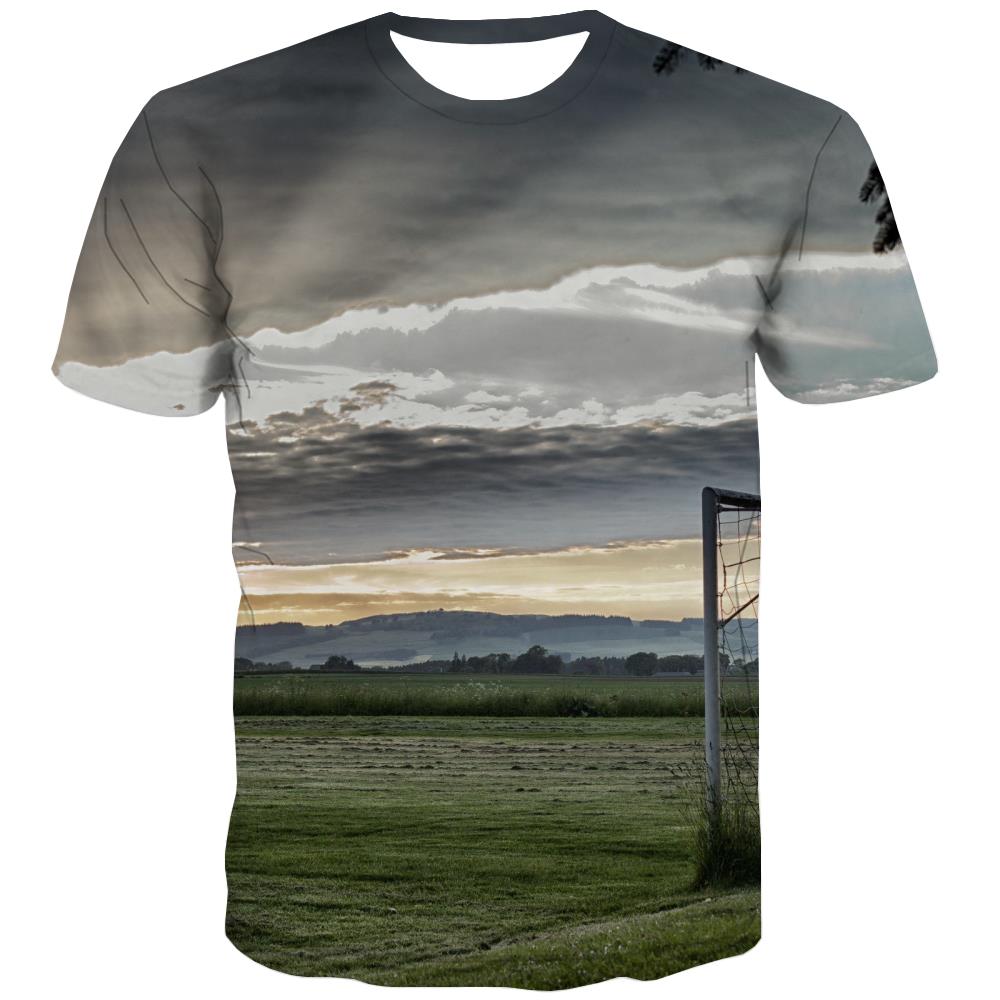 Lawn T shirts Men Football T shirts Funny Athletics Tshirt Anime Stadium Shirt Print