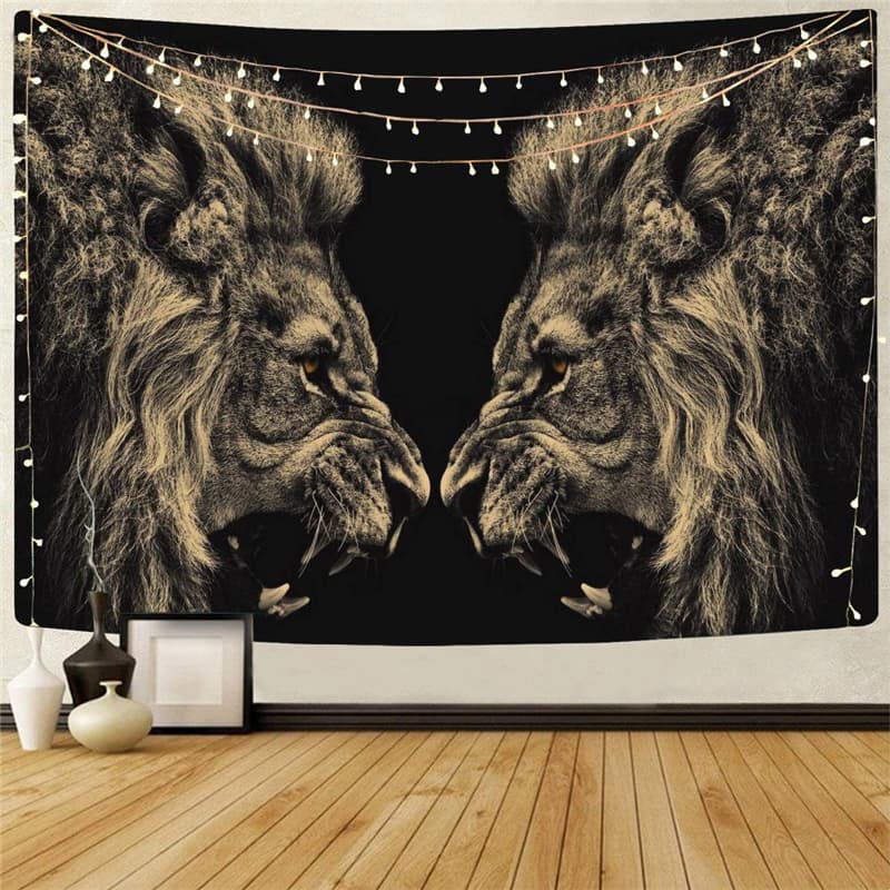 Lion Tapestry Animal Tapestries Anime Home Tapestrys Ferocious Tenture Mandala Hip Hop Wall Tapestry