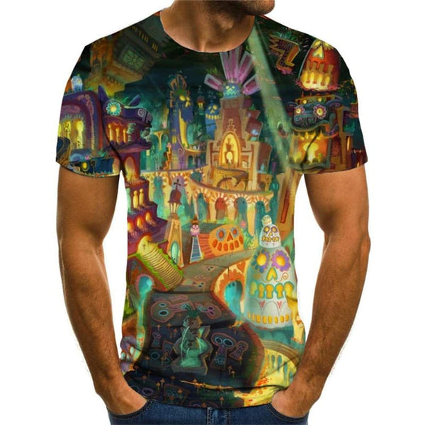 
Halloween T-shirt Men Skull Funny T shirts Hip Hop Tshirts Casual Party Shirt Print
                