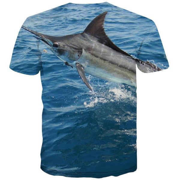 
fishing T shirts Men fish Tshirts Cool sea Shirt Print Short Sleeve Full Print - KYKU
                