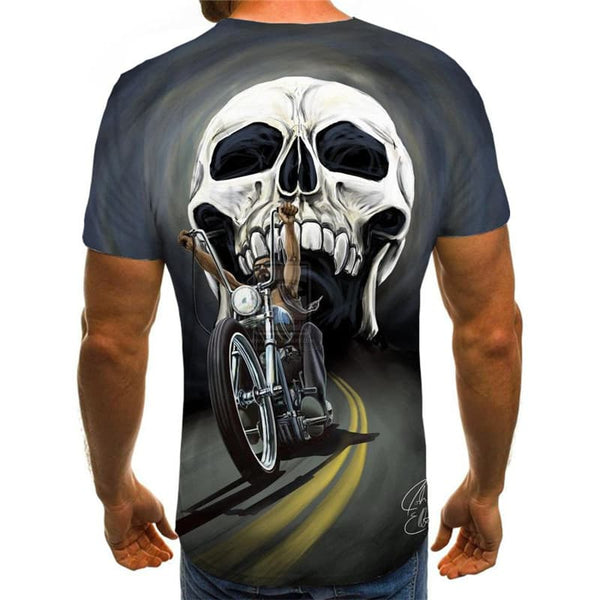 
Skull T shirt Men Motorcycle Shirt Print Hip Hop T-shirts 3d Street Anime Clothes
                