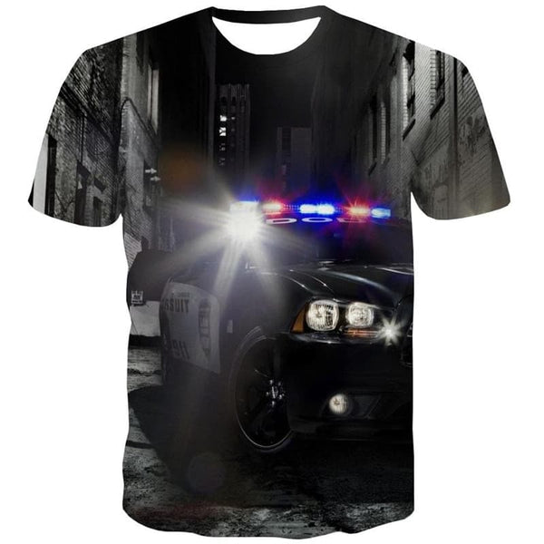 
Car T shirt Men Policemen T-shirts 3d Night Shirt Print Harajuku Funny T shirts
                