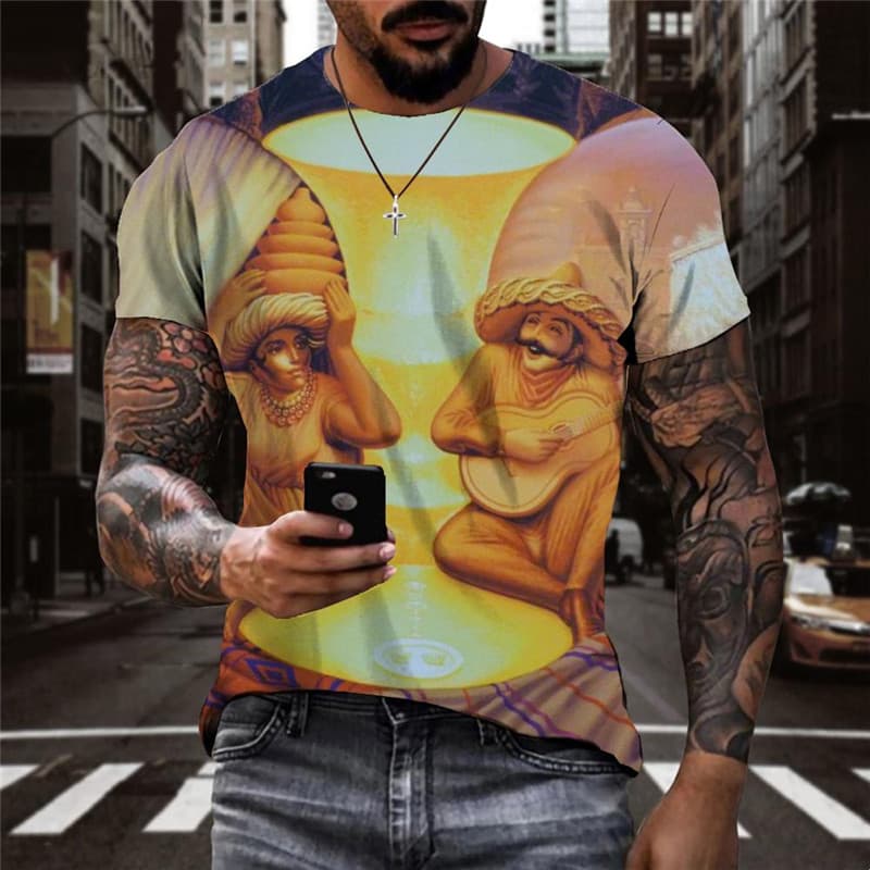 Halloween T-shirt Men Skull Funny T shirts Hip Hop Tshirts Casual Party Shirt Print