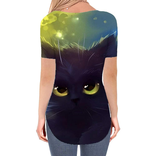 
Animal T-shirt women Cat Shirt Print Graffiti Funny T shirts Harajuku Tshirts Printed
                