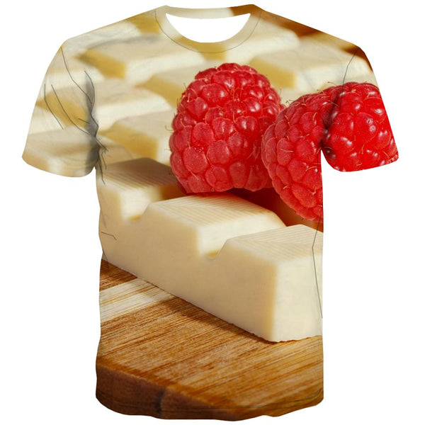 Chocolate T shirts Men Brown T shirts Funny Delicious T-shirts 3d Bitter Shirt Print
