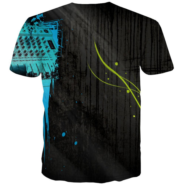 
Music T-shirt Men Instrument Tshirt Printed Retro Tshirts Casual Electronic Shirt Print
                