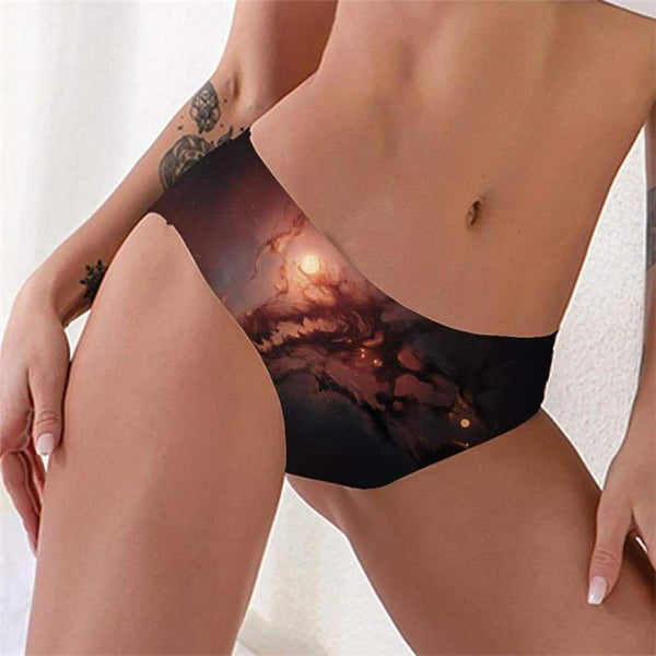 Wolf Panties Women Animal Underwear Anime Knickers Galaxy Pantys Nebula Tanga - KYKU