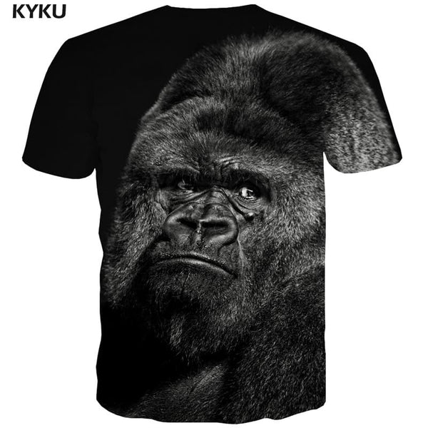 
Monkey T-shirt Men Orangutan Tshirt Printed Animal T shirts Funny Element Shirt Print - KYKU
                